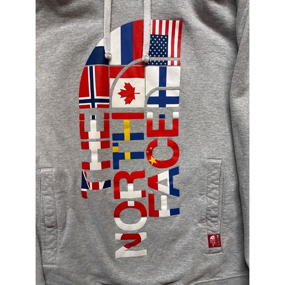 The North Face RU/14 Olympic National Flag Hoodie Sweater Mens Sz XL Gray USA - Picture 3 of 6
